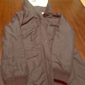 Hollister girls large navy blue all weather coat